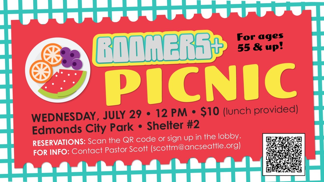 Time to Picnic @ the Park! Boomers 55 & Up
